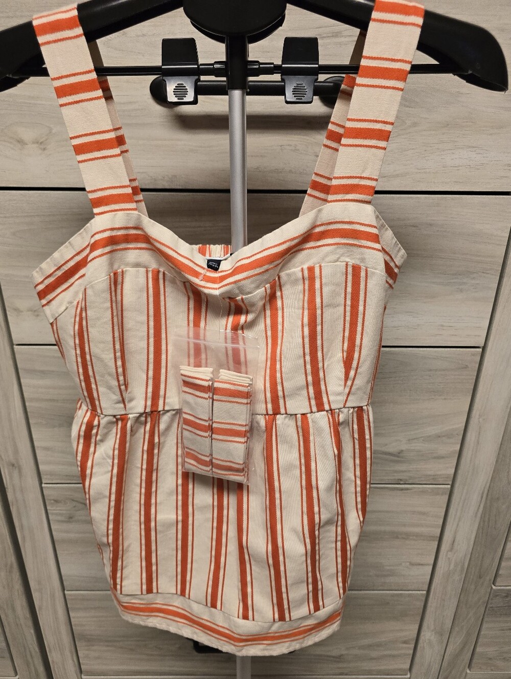 New Orange And White Cloth Shirt